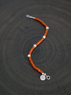 Identity Series | Sunward Creed | Bloodstone (Oriental Jasper) & Hammered Sterling Silver Bracelet