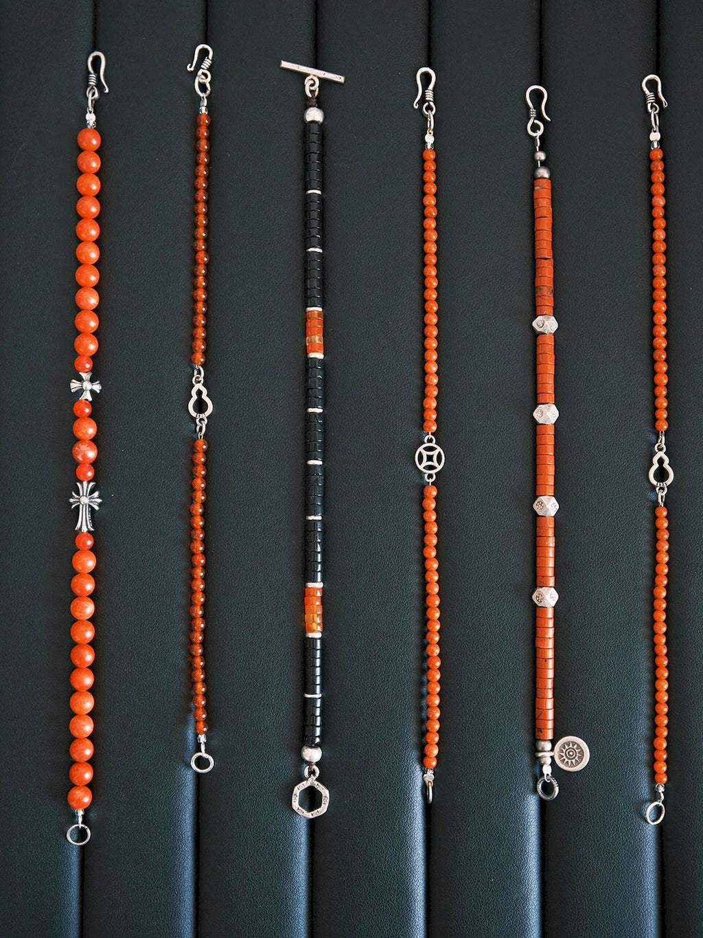 Identity Series | Sunward Creed | Bloodstone (Oriental Jasper) & Hammered Sterling Silver Bracelet