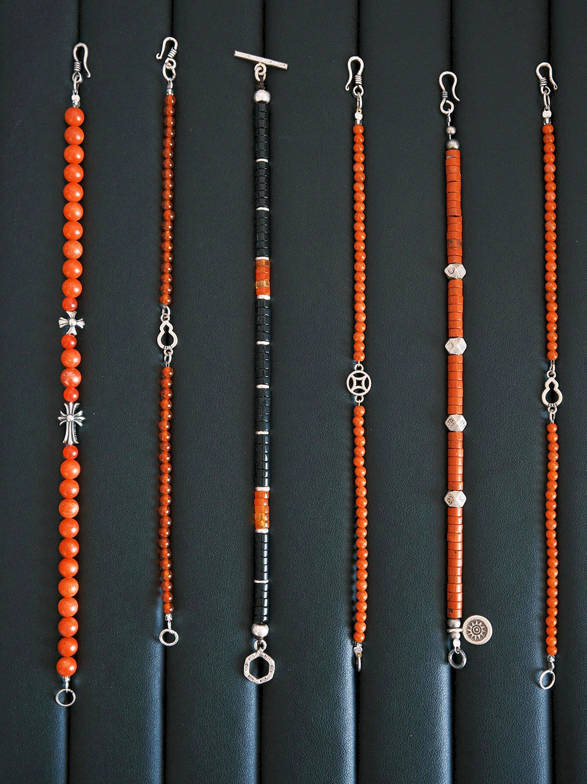 Identity Series | Sunward Creed | Bloodstone (Oriental Jasper) & Hammered Sterling Silver Bracelet