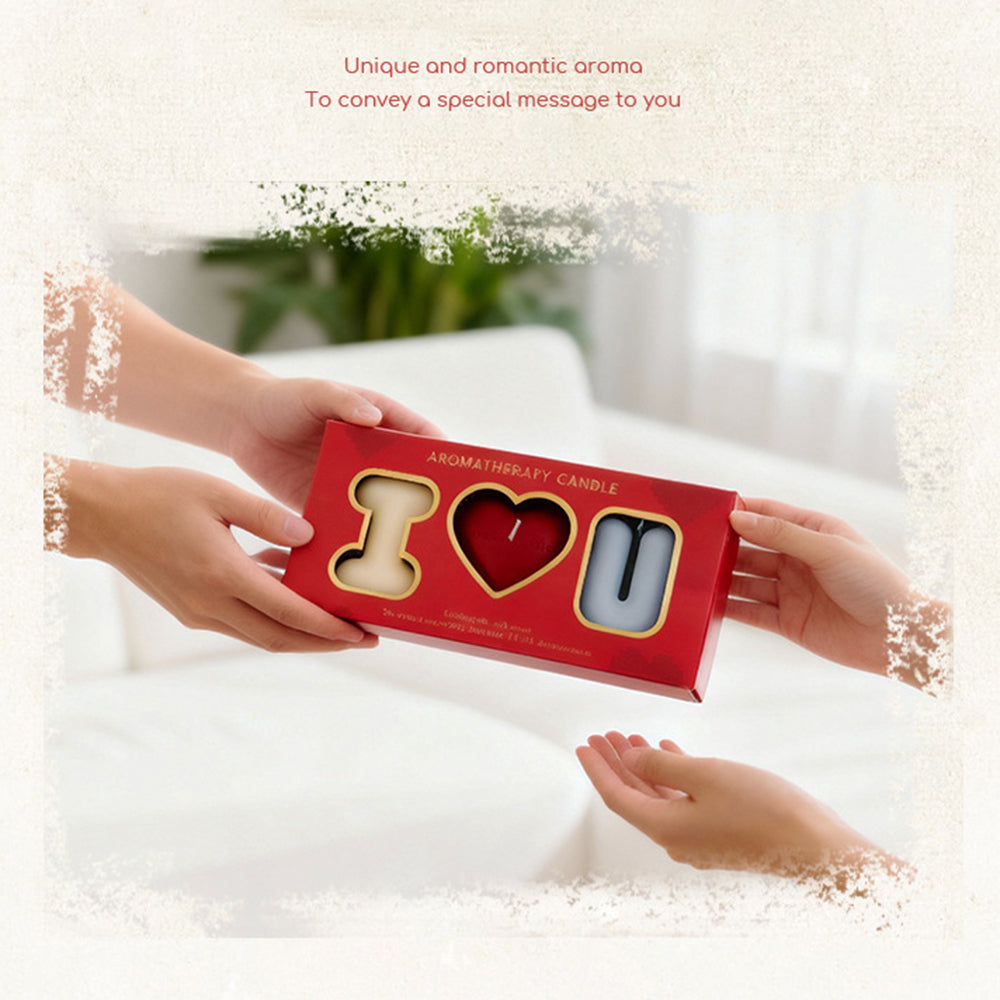 I LOVE U Aromatherapy Candle Gift Set – Romantic Scented Candles for Mother’s Day, Anniversary & Meaningful Gifts