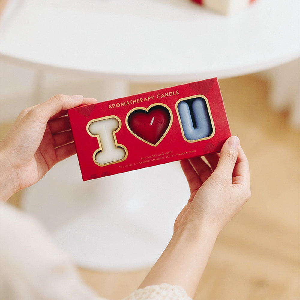 I LOVE U Aromatherapy Candle Gift Set – Romantic Scented Candles for Mother’s Day, Anniversary & Meaningful Gifts