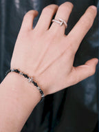 Urban Stoic Series | Eternal Creed | Black Onyx, Black Spinel & Sterling Silver Bracelet
