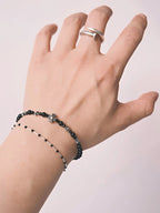 Urban Stoic Series | Eternal Creed | Black Onyx, Black Spinel & Sterling Silver Bracelet