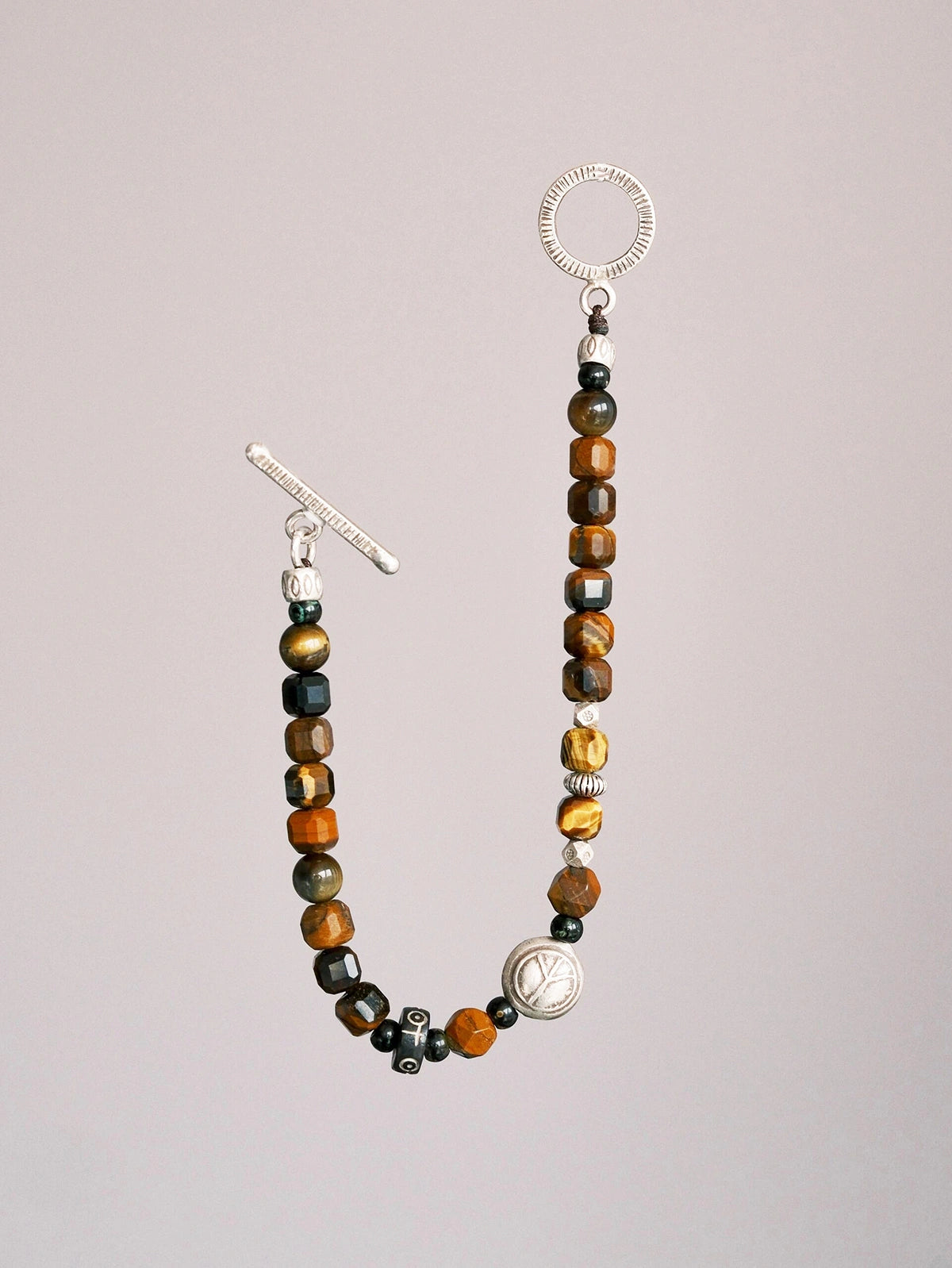 Urban Stoic Series | Amber Rogue | Tiger Eye, Horn & Silver Bracelet