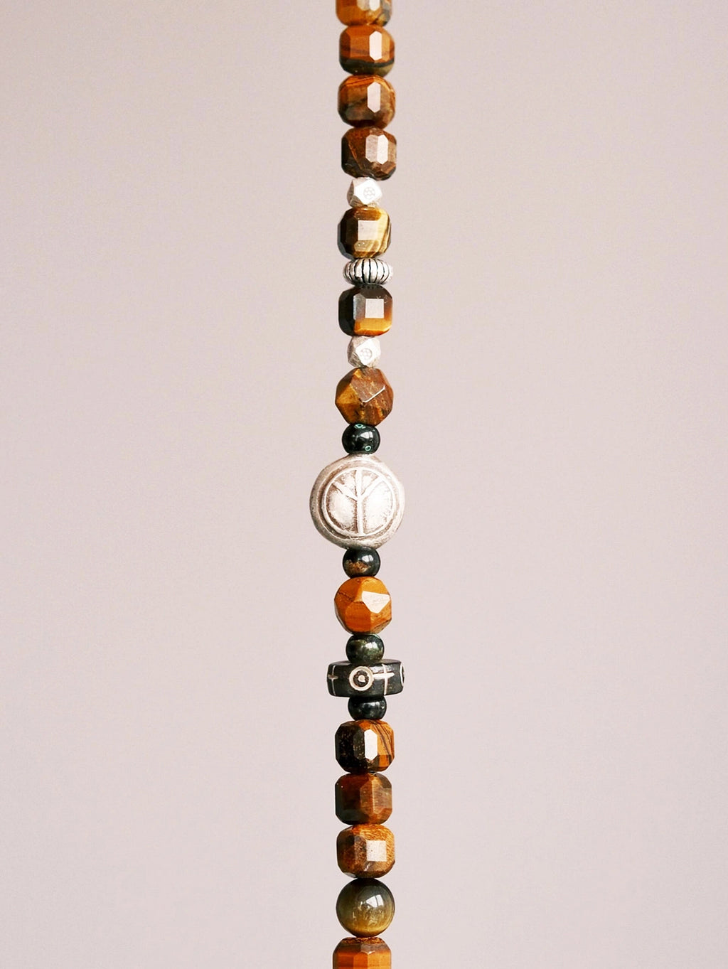 Urban Stoic Series | Amber Rogue | Tiger Eye, Horn & Silver Bracelet
