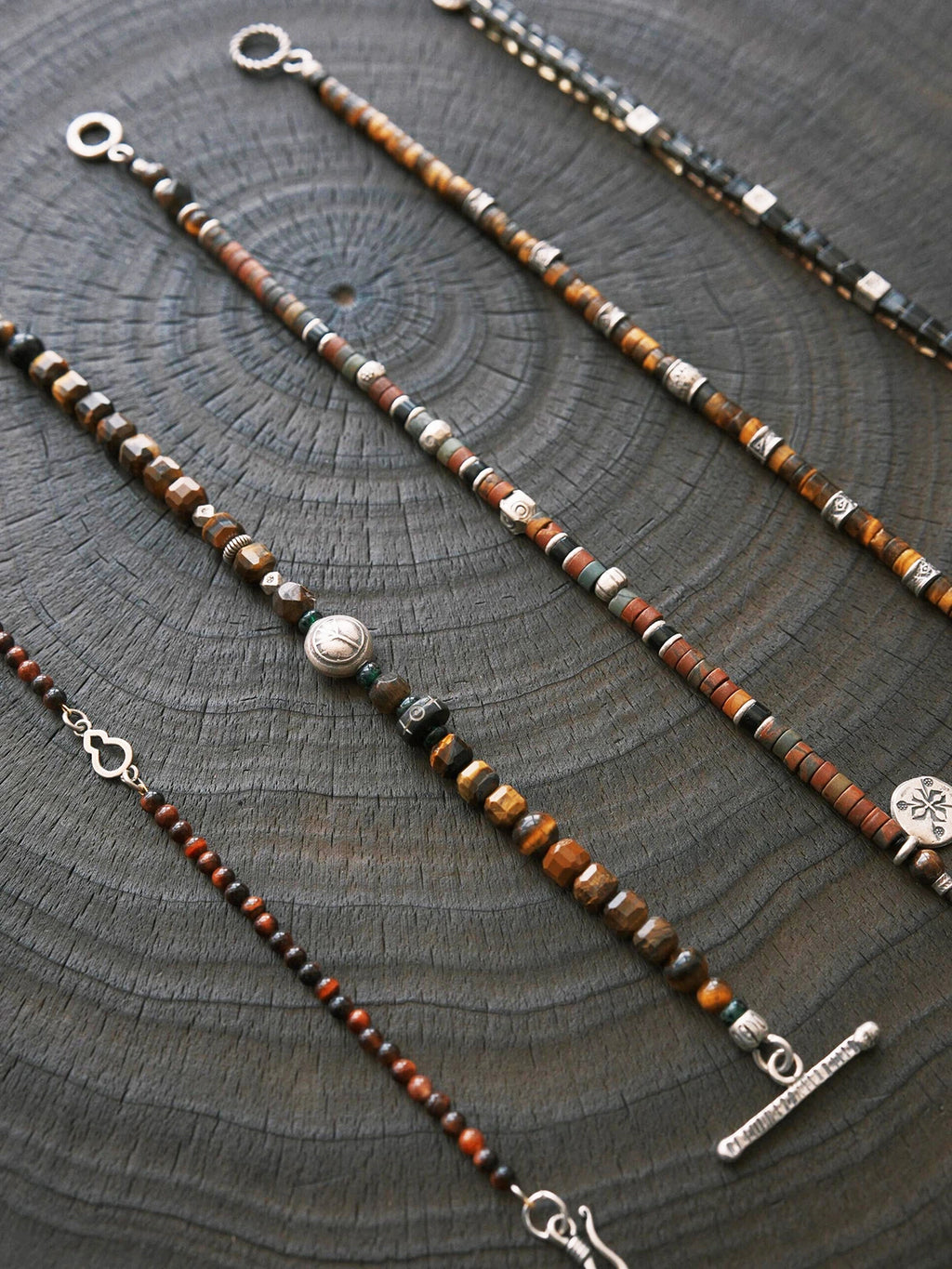Urban Stoic Series | Amber Rogue | Tiger Eye, Horn & Silver Bracelet