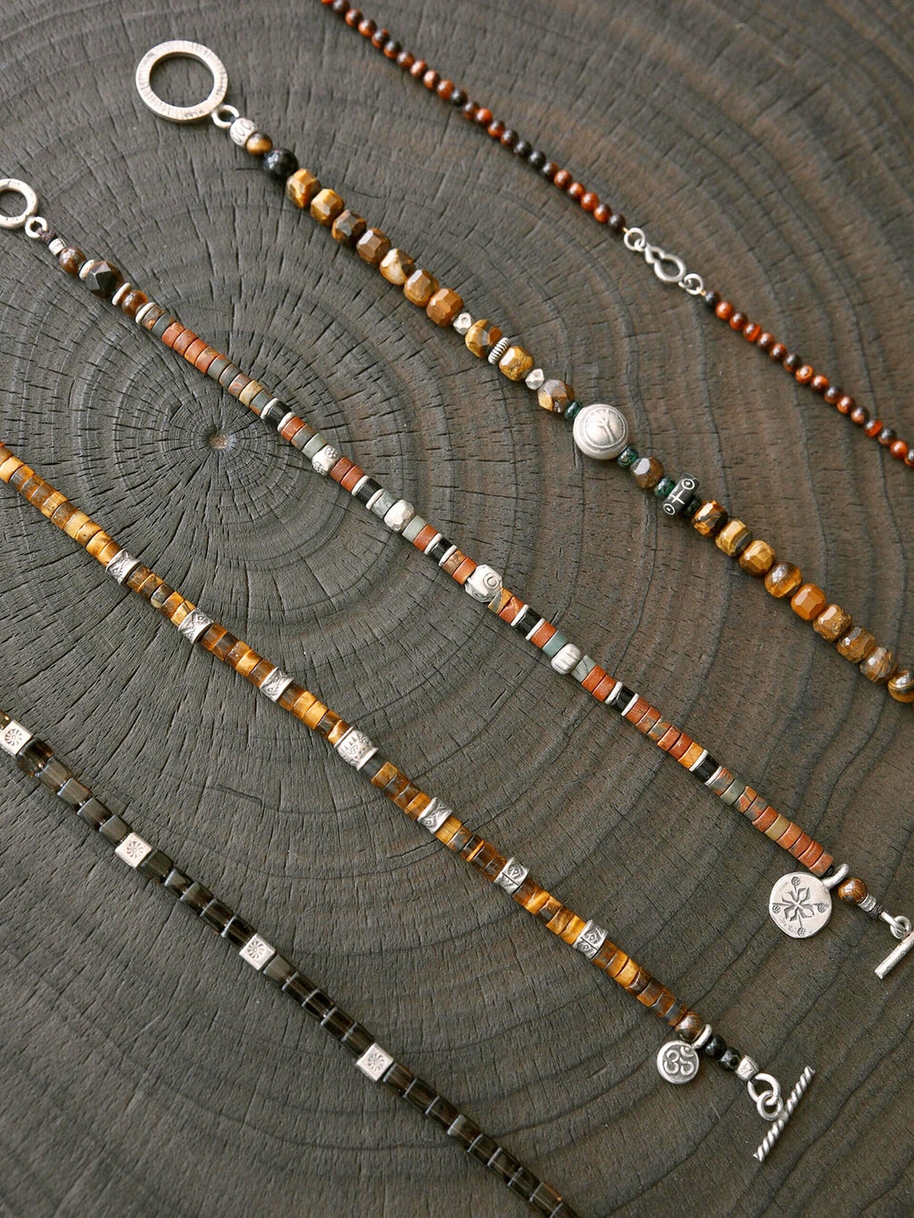 Urban Stoic Series | Amber Rogue | Tiger Eye, Horn & Silver Bracelet