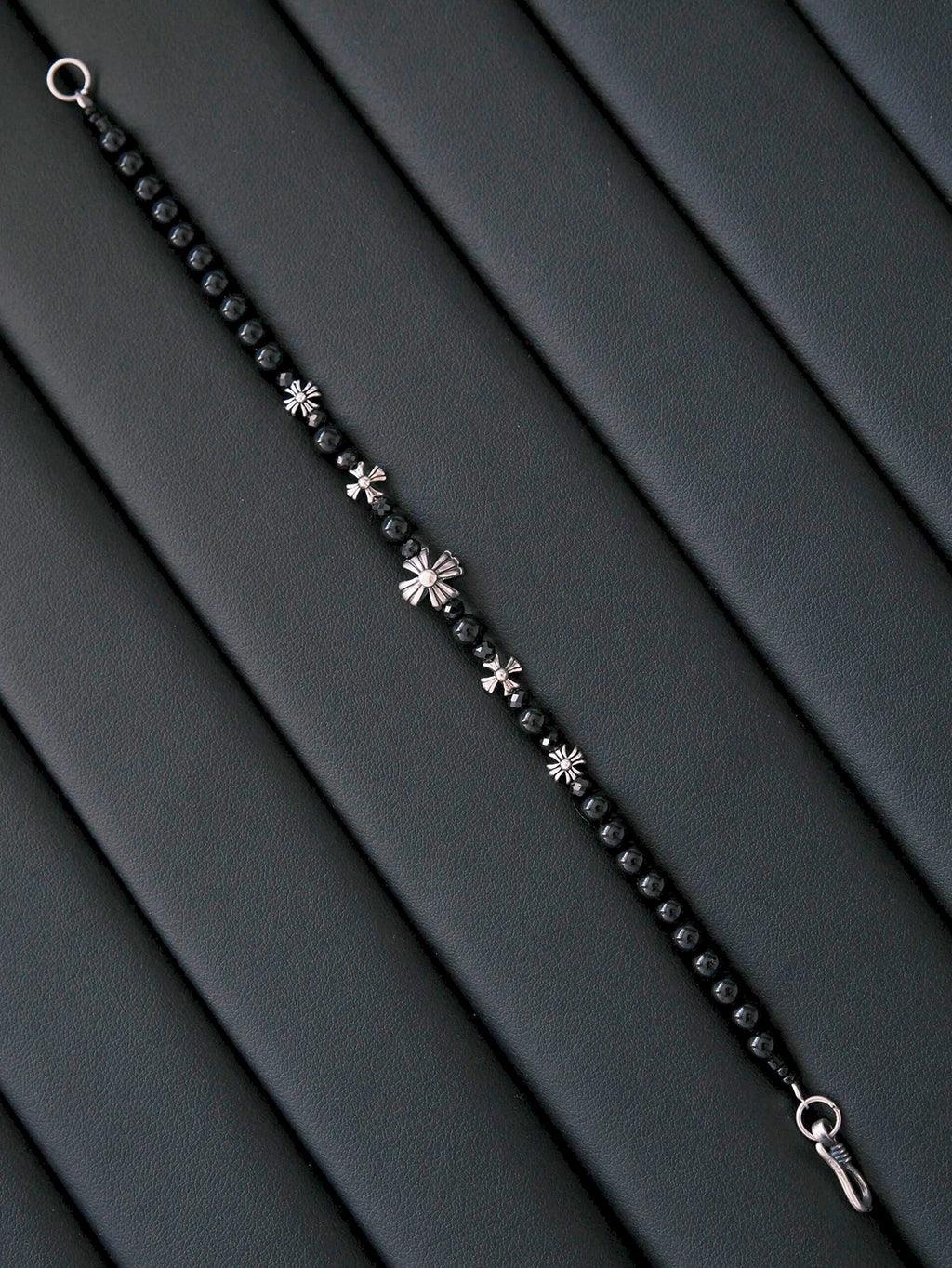 Urban Stoic Series | Eternal Creed | Black Onyx, Black Spinel & Sterling Silver Bracelet