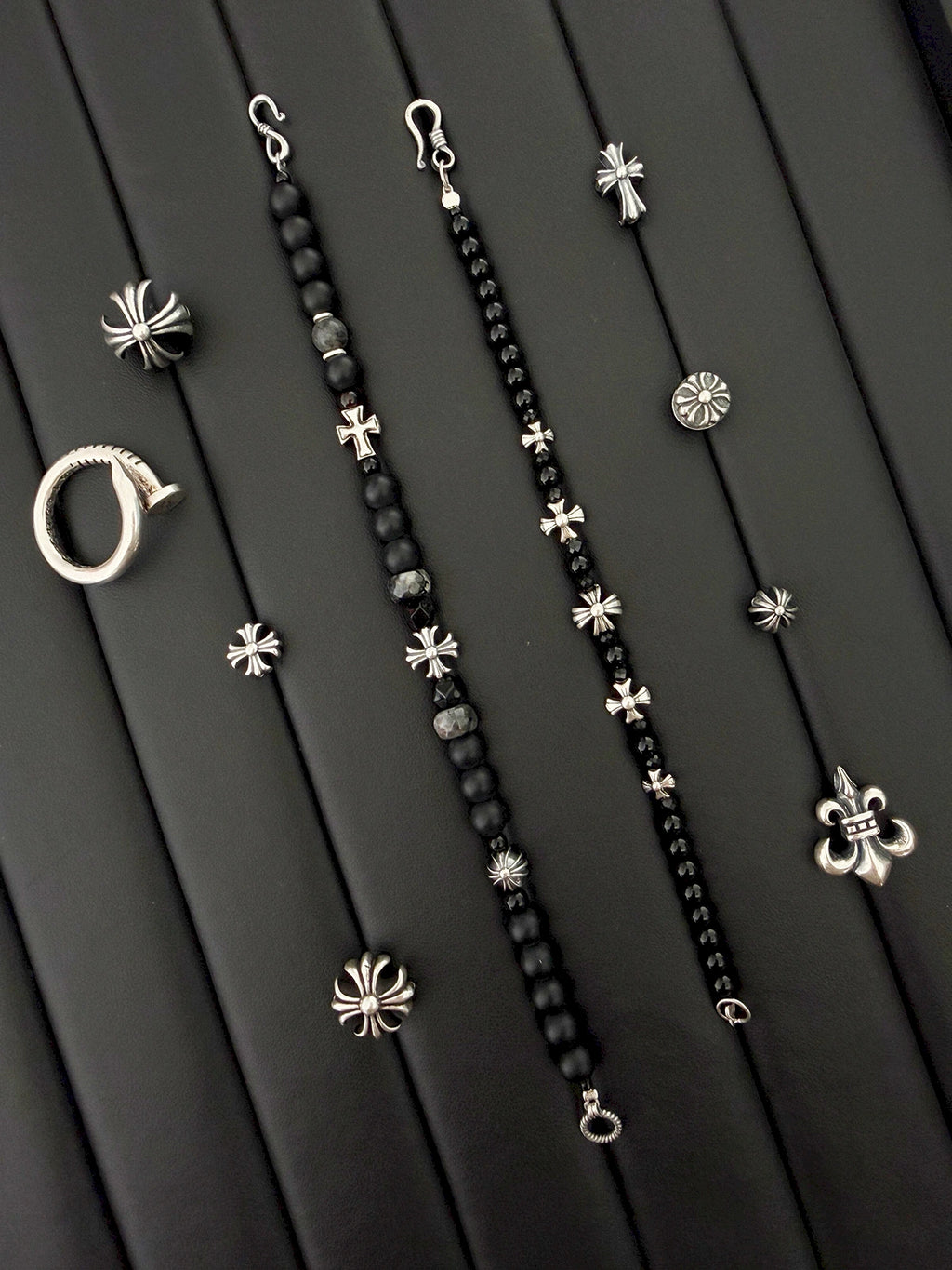 Urban Stoic Series | Eternal Creed | Black Onyx, Black Spinel & Sterling Silver Bracelet