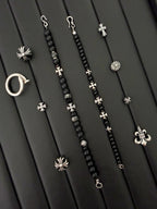 Urban Stoic Series | Eternal Creed | Black Onyx, Black Spinel & Sterling Silver Bracelet