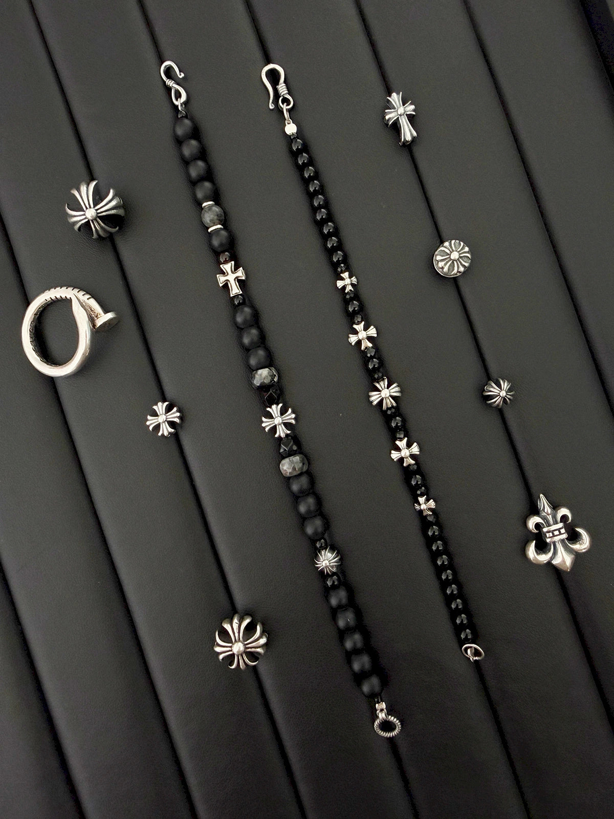 Urban Stoic Series | Eternal Creed | Black Onyx, Black Spinel & Sterling Silver Bracelet