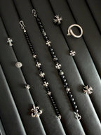 Urban Stoic Series | Eternal Creed | Black Onyx, Black Spinel & Sterling Silver Bracelet