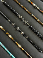 Urban Stoic Series | Eternal Creed | Black Onyx, Black Spinel & Sterling Silver Bracelet