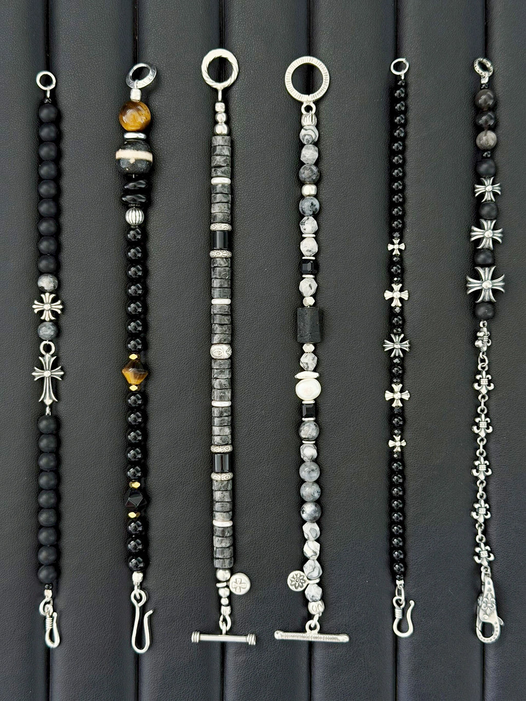 Urban Stoic Series | Eternal Creed | Black Onyx, Black Spinel & Sterling Silver Bracelet