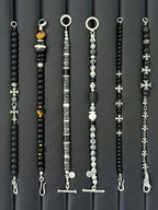 Urban Stoic Series | Eternal Creed | Black Onyx, Black Spinel & Sterling Silver Bracelet