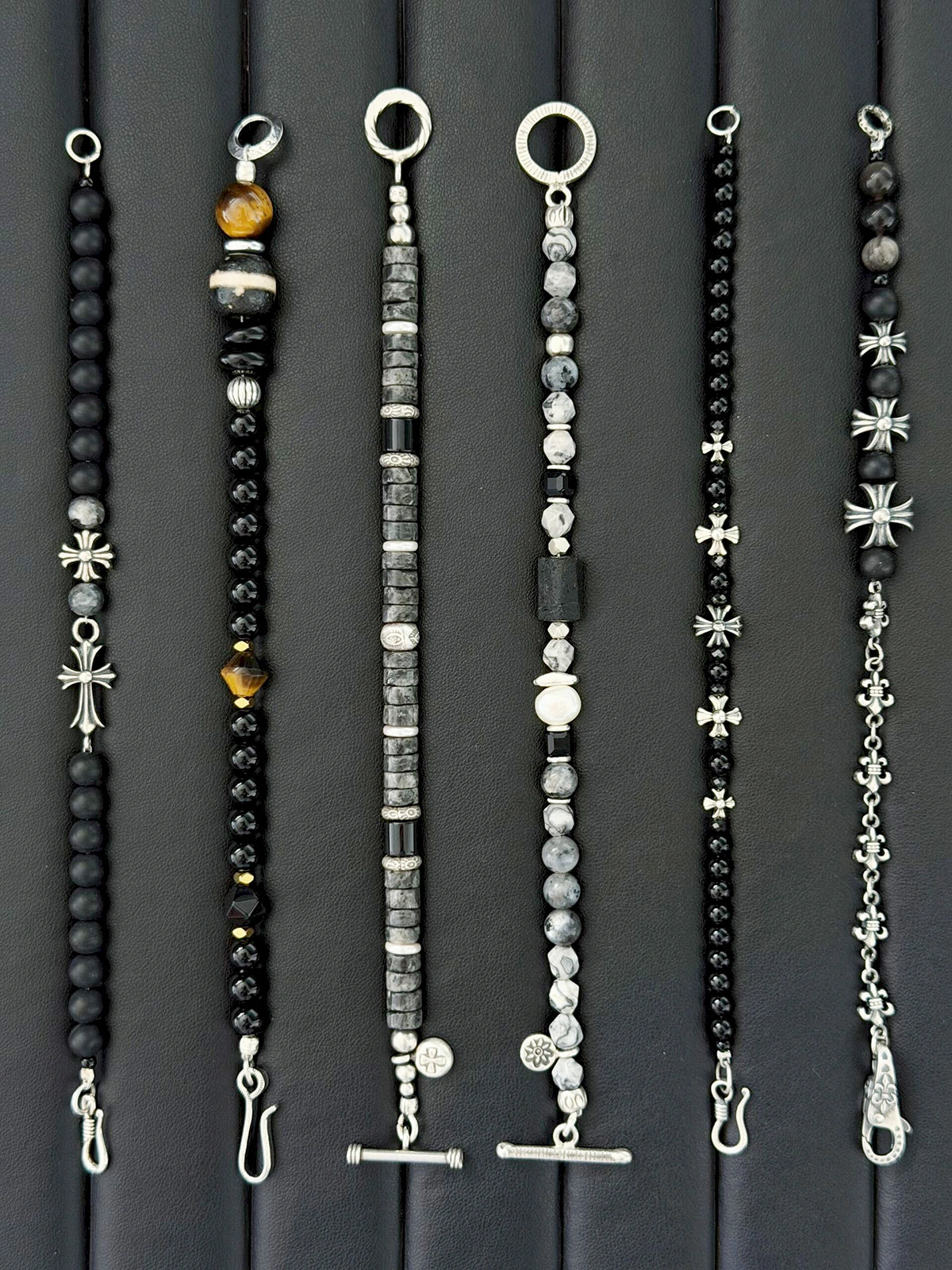 Urban Stoic Series | Eternal Creed | Black Onyx, Black Spinel & Sterling Silver Bracelet