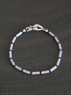 Identity Series | Blue Solstice | 990 Fine Silver & Miyuki Colored-Glaze Bracelet
