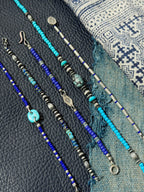 Identity Series | Blue Solstice | 990 Fine Silver & Miyuki Colored-Glaze Bracelet