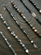 Urban Stoic Series | Dark Wing | Black Onyx, Pearl & Sterling Silver Bracelet