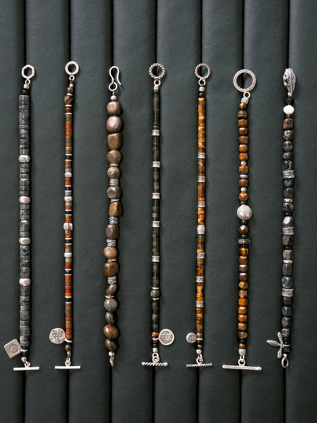Urban Stoic Series | Dark Wing | Black Onyx, Pearl & Sterling Silver Bracelet
