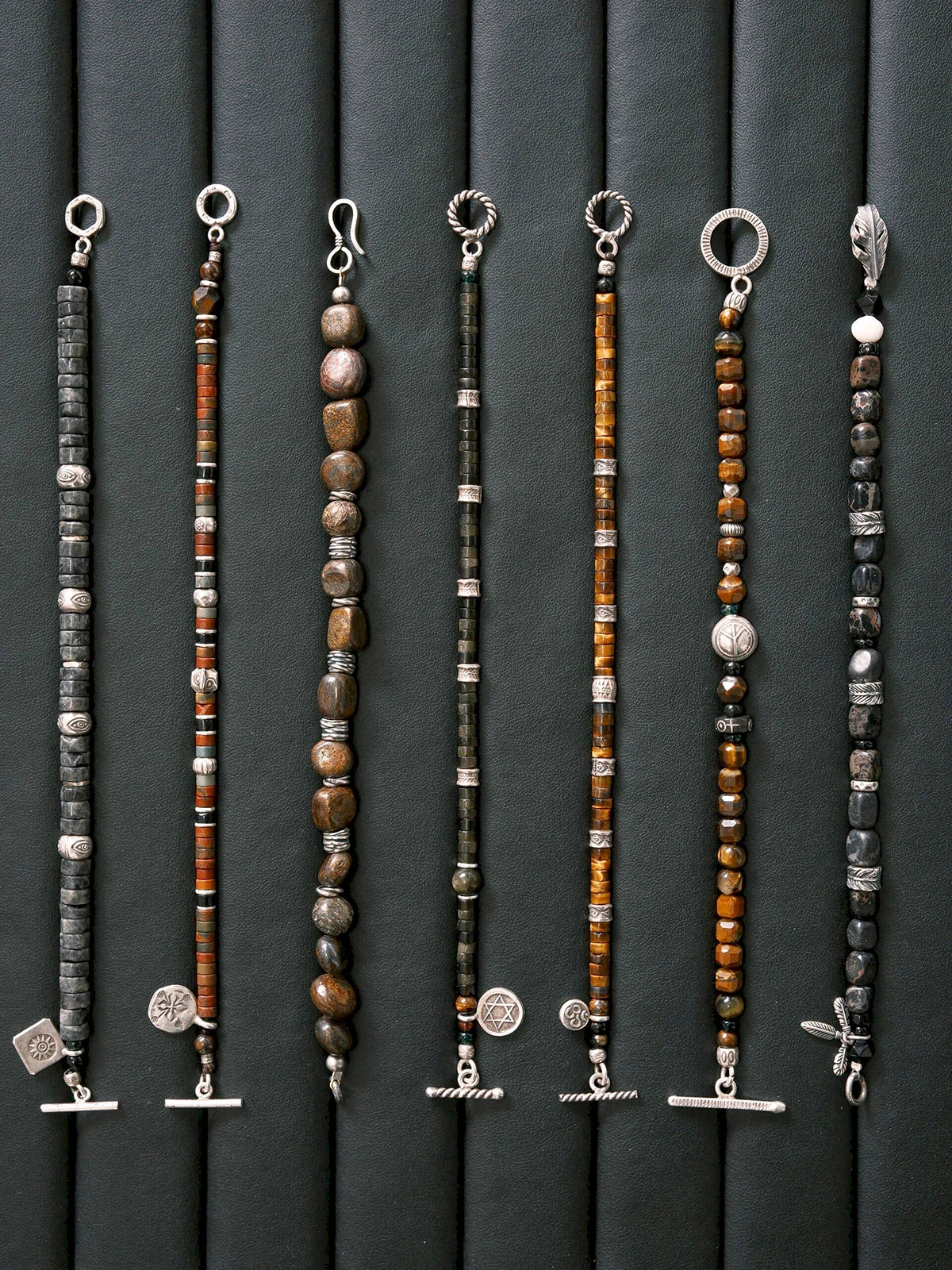 Urban Stoic Series | Dark Wing | Black Onyx, Pearl & Sterling Silver Bracelet