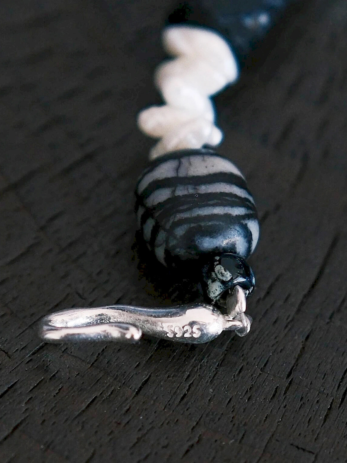 Urban Stoic Series | Mobius Heir | Pearl, Black Tourmaline & Silver Bracelet