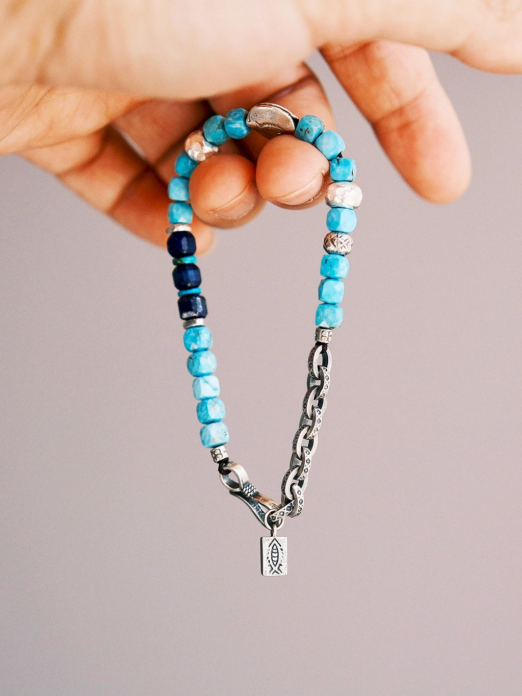 Identity Series | Blue Voyager | Turquoise, Lapis Lazuli & Sterling Silver Bracelet