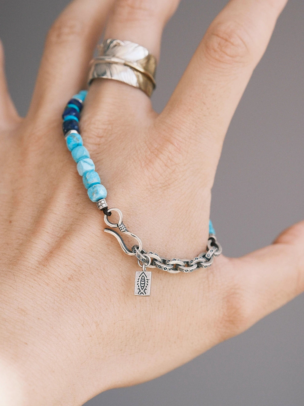 Identity Series | Blue Voyager | Turquoise, Lapis Lazuli & Sterling Silver Bracelet