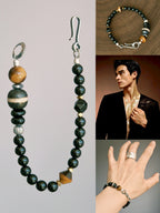 Urban Stoic Series | Black Dominion | Obsidian, Tiger Eye & Silver Bracelet