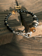 Urban Stoic Series | Black Dominion | Obsidian, Tiger Eye & Silver Bracelet