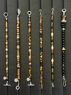 Urban Stoic Series | Black Dominion | Obsidian, Tiger Eye & Silver Bracelet