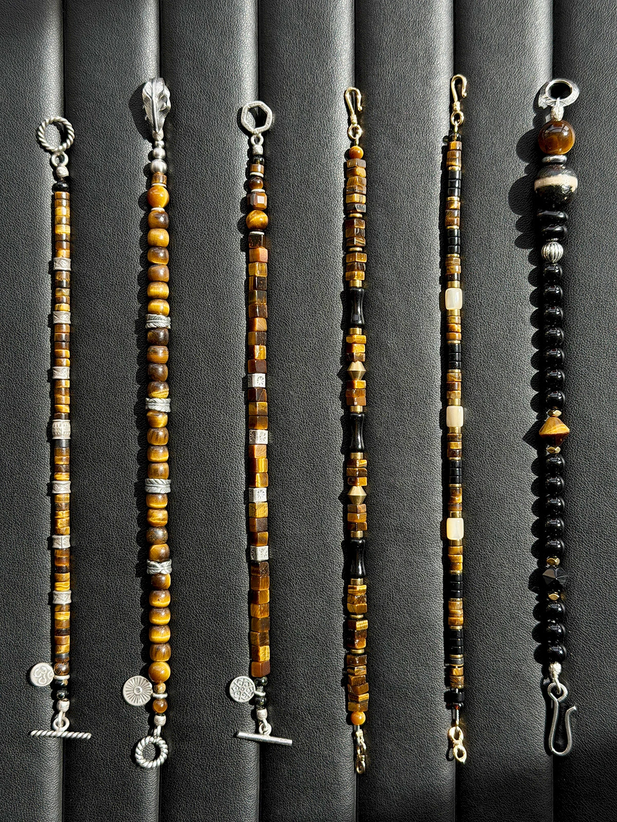 Urban Stoic Series | Black Dominion | Obsidian, Tiger Eye & Silver Bracelet