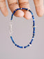 Identity Series | Blue Ascend | Lapis Lazuli & Hammered Silver Bracelet