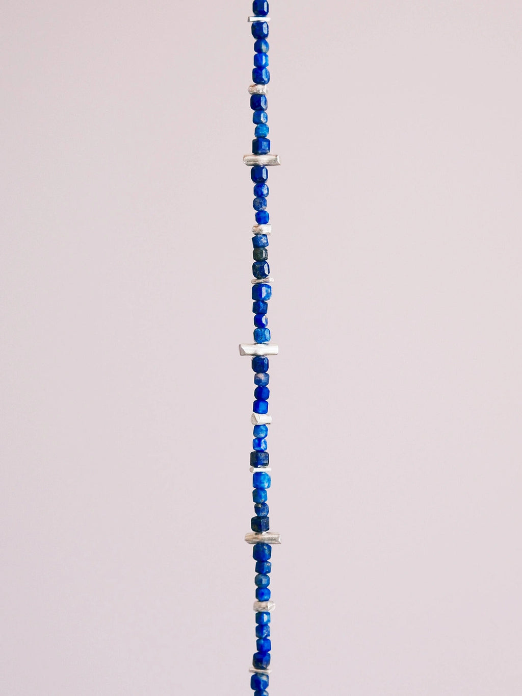 Identity Series | Blue Ascend | Lapis Lazuli & Hammered Silver Bracelet