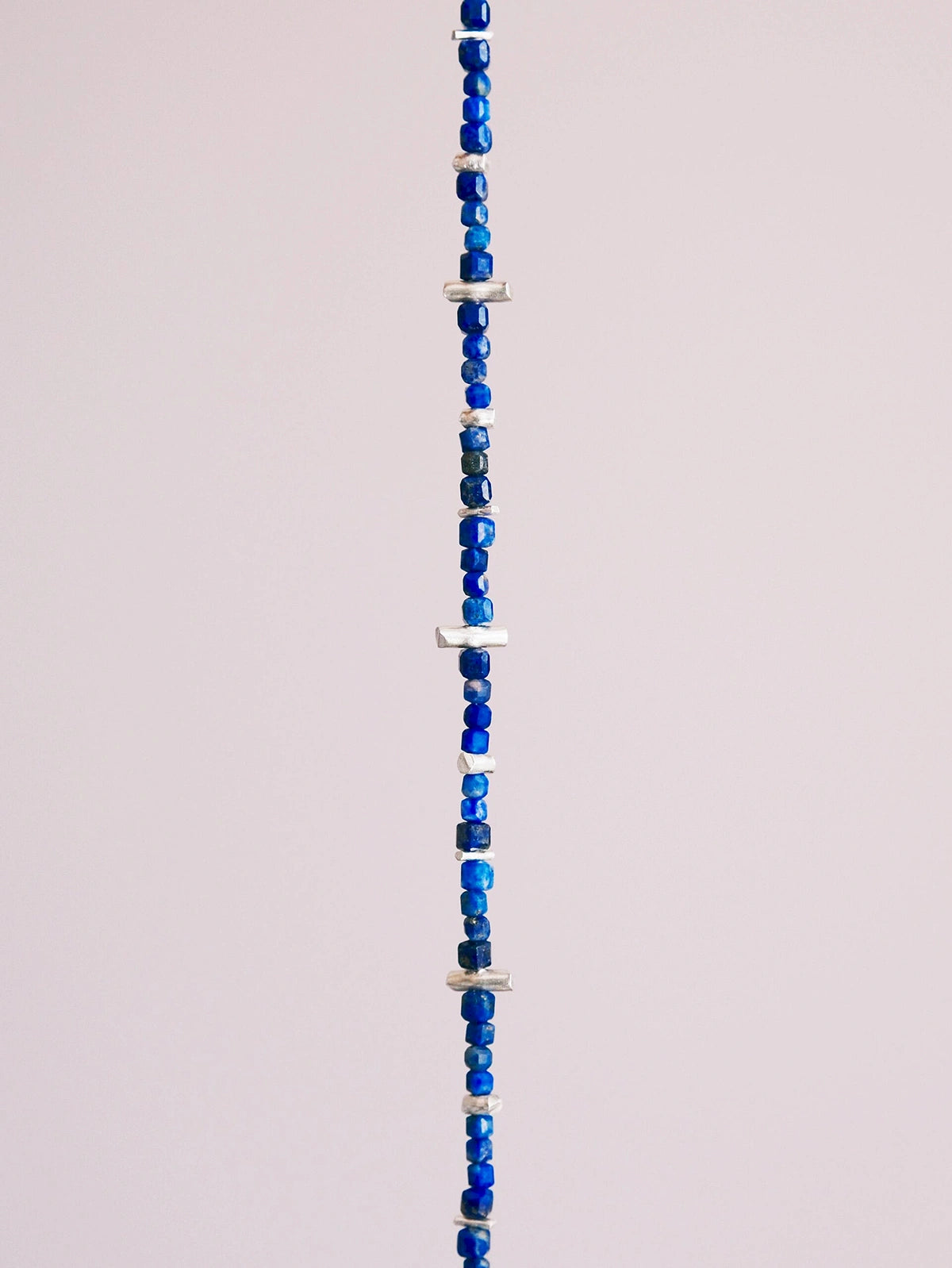 Identity Series | Blue Ascend | Lapis Lazuli & Hammered Silver Bracelet