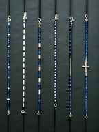 Identity Series | Blue Ascend | Lapis Lazuli & Hammered Silver Bracelet