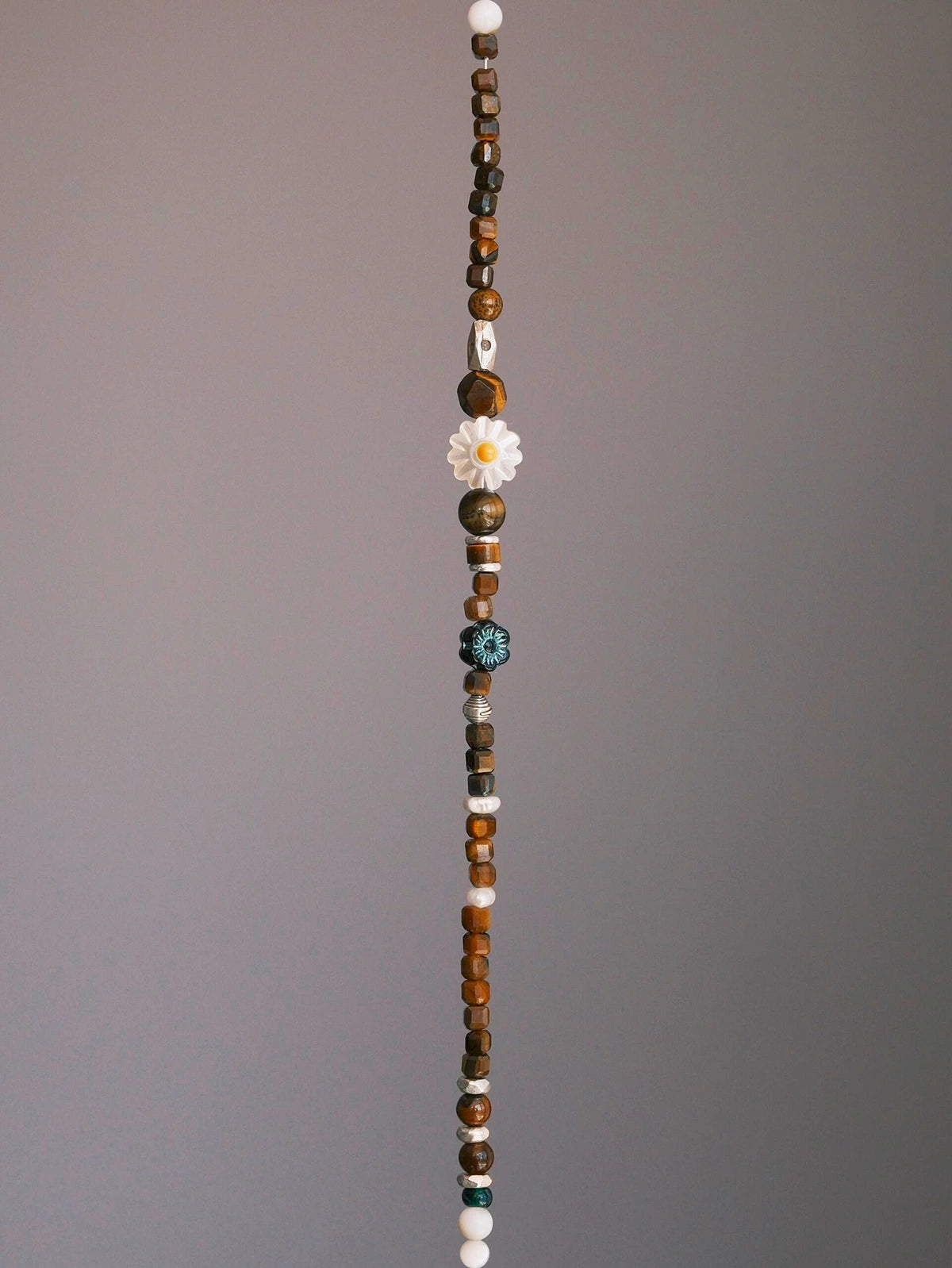 Identity Series | Daisy Youth | Tiger Eye, Mother-of-Pearl & Silver Bracelet