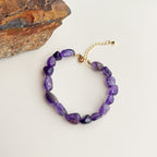 Exquisite Natural Amethyst Bracelet Niche Design Handmade Oriental Style Jewelry Gift