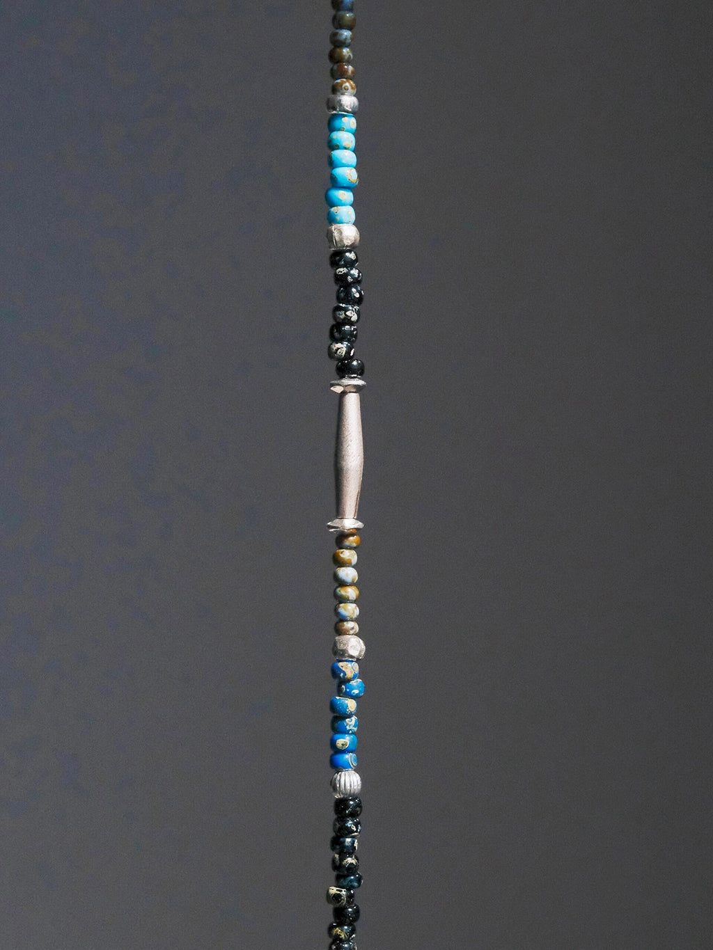 Identity Series | Cyan Wayfarer | Miyuki Colored-Glaze & Hammered Silver Bracelet