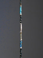 Identity Series | Cyan Wayfarer | Miyuki Colored-Glaze & Hammered Silver Bracelet