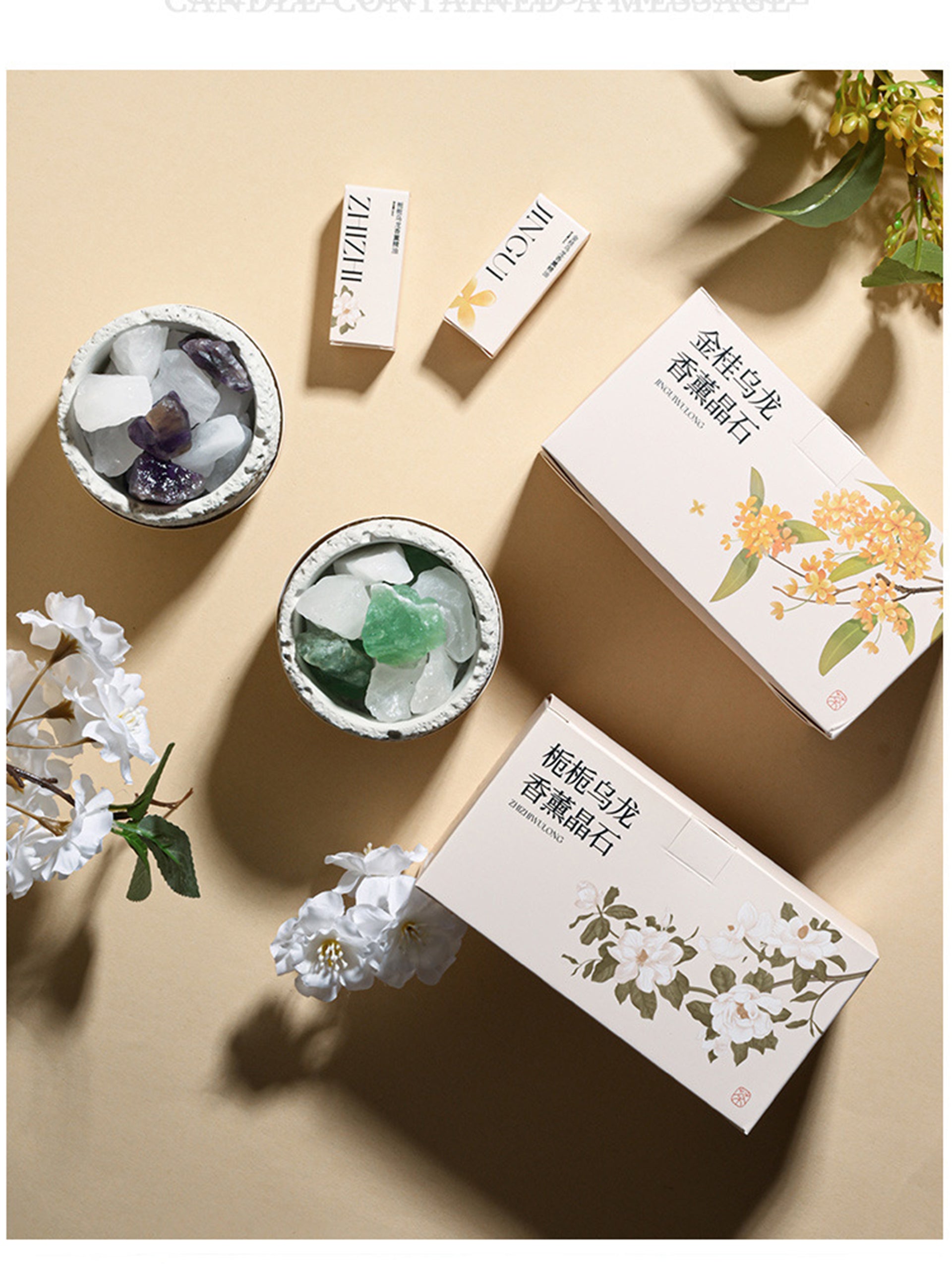 Crystal Aroma Diffuser – Natural Stone Essential Oil Diffuser for Home Relaxation & Aesthetic Decor