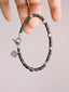 Mineral Soul Series | Black Astra | Golden Obsidian & Hammered Silver Bracelet