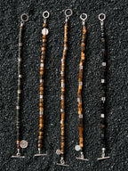 Mineral Soul Series | Black Astra | Golden Obsidian & Hammered Silver Bracelet