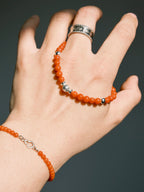 Identity Series | Red Ember | Nanhong Agate & Silver Bracelet
