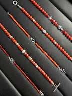 Identity Series | Red Ember | Nanhong Agate & Silver Bracelet
