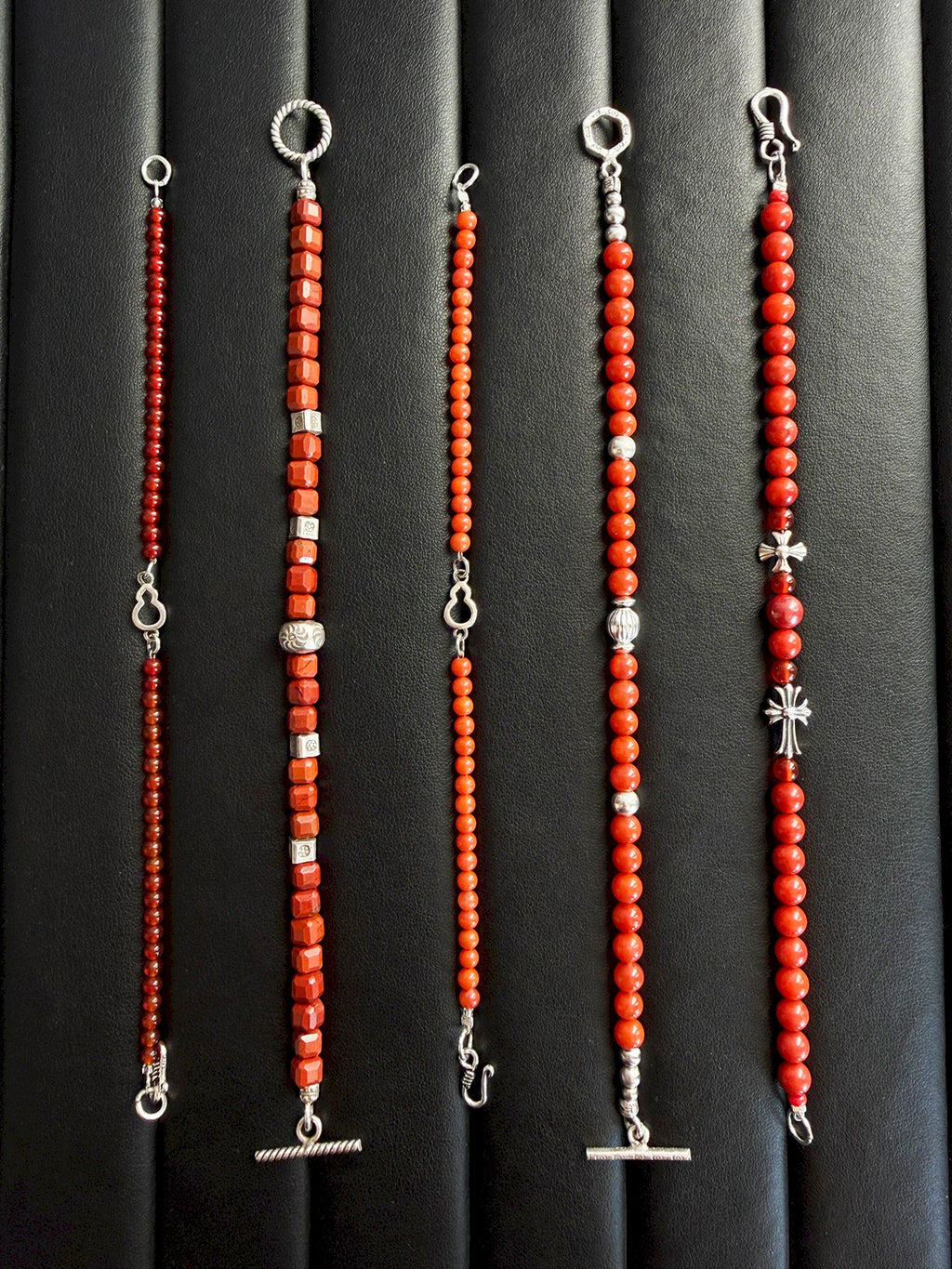 Identity Series | Red Ember | Nanhong Agate & Silver Bracelet