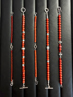 Identity Series | Red Ember | Nanhong Agate & Silver Bracelet
