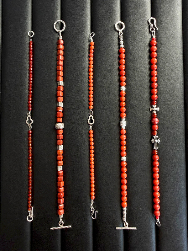 Gift-ready men’s Nanhong agate bracelet, Red Ember Identity Series, meaningful red bracelet for Christmas and New Year gifting