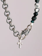 Urban Stoic Series | Dark Monolith | Seraphinite, Obsidian & Silver Bracelet