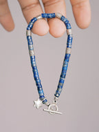 Identity Series | Blue Wayfinder | Lapis Lazuli, Fine Silver & Miyuki Bracelet